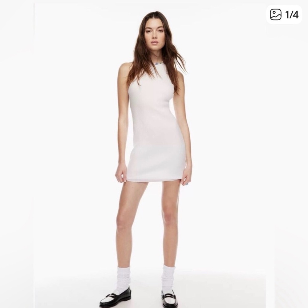 Aritzia | Sun-Deh Jodie Strawberry Ribbed Jodie Mini Dress